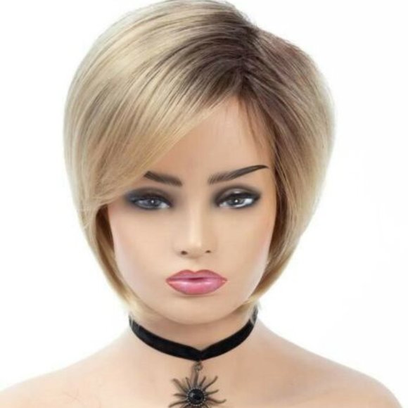 NEW Short Ombre Blonde Bob Heat Resistant Wig main image 4